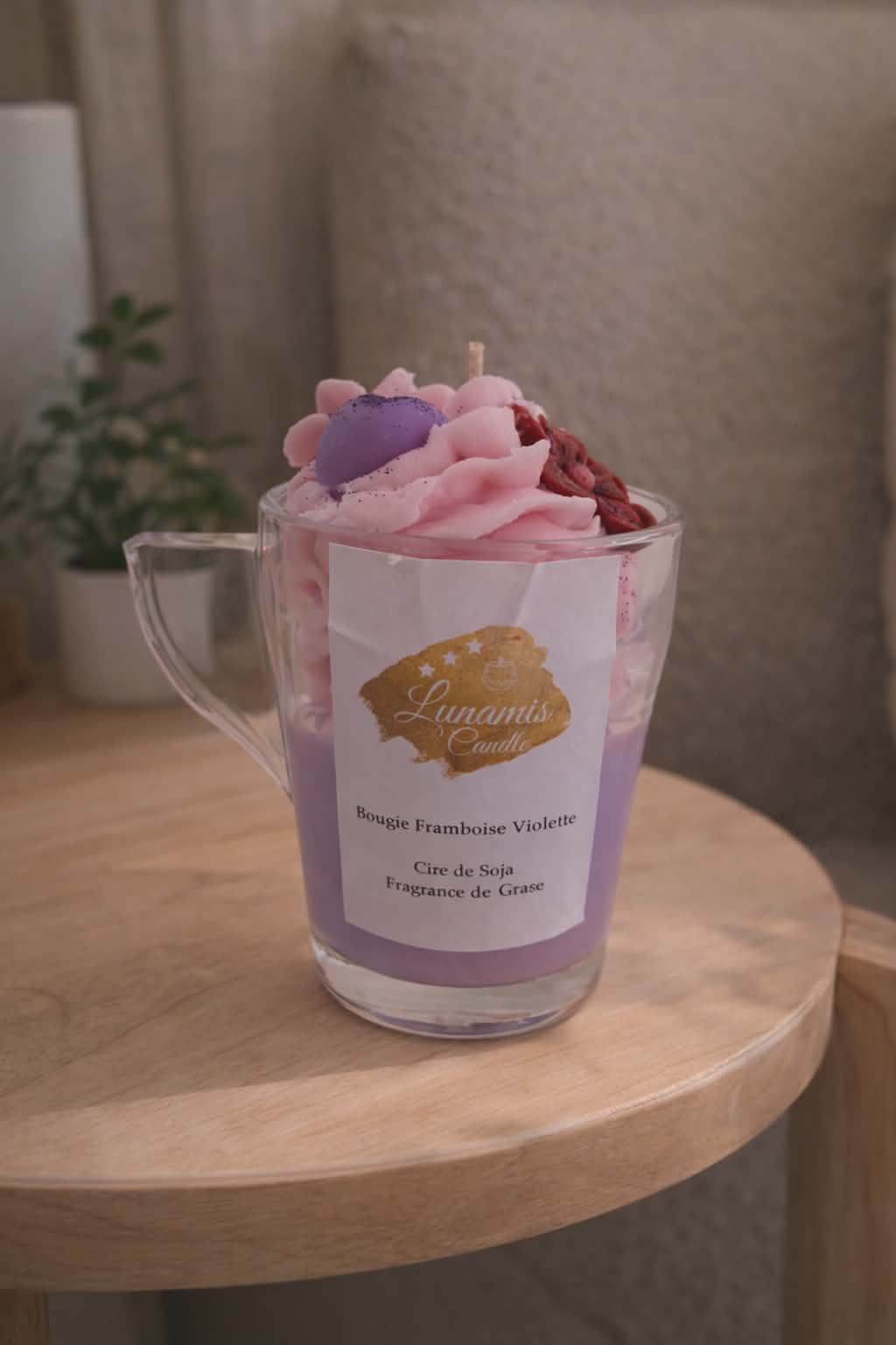 Petite Bougie Framboise Violette