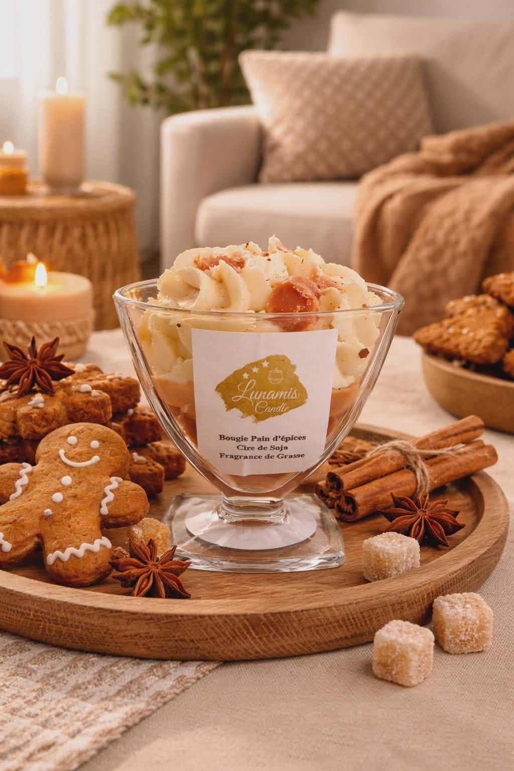 Grande Bougie Pain d'épice