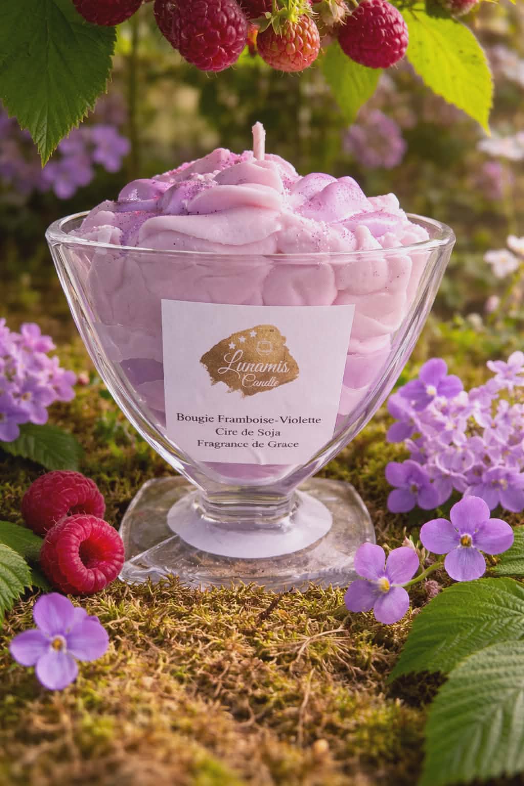 Grande Bougie Framboise-Violet