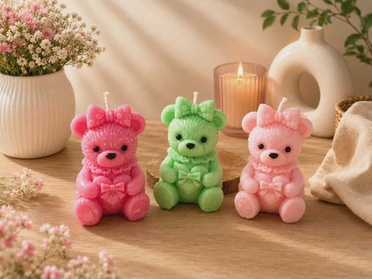 Bougie moulé petit ours